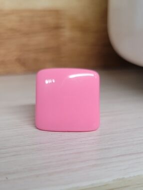 Square Bubble Gum Pink Statement Ring